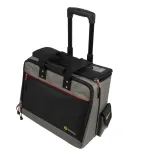 C.K Tools Magma Technicians Rolling Tool Case su ratais, 50+ ki&scaron;enės, teleskopine rankena, juoda/raudona (MA2652)