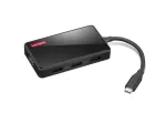 Dokavimo stotelė ne&scaron;iojamam kompiuteriui Lenovo GX91M73945, laidinė, USB 3.2 Gen 1 Type-C, juoda, 4K Ultra HD