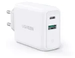 Ugreen 60468 mobiliojo įrenginio įkroviklis Plan&scaron;etė, Telefonas, Universalus Baltas AC Greitas įkrovimas Vidaus