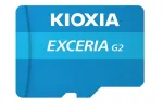 MicroSDHC atminties kortelė Kioxia EXCERIA G2 128 GB UHS-III U3 V30 A1, skaitymas 100 MB/s, ra&scaron;ymas 50 MB/s, mėlyna