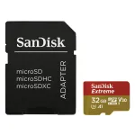 SanDisk Extreme Action microSDHC atminties kortelė 32GB, A1 + adapteris (SDSQXAF-032G-GN6AA)