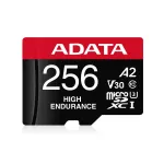 ADATA AUSDX256GUI3V30SHA2-RA1 256 GB microSDXC atminties kortelė UHS-I Class 10 V30 (skaitymas 100 MB/s, ra&scaron;ymas 80 MB/s) su SD adapteriu