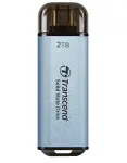 TRANSCEND ESD300C 2TB ne&scaron;iojamas SSD USB Type-C 3D NAND Flash dangaus mėlynos spalvos