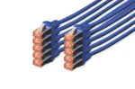 DIGITUS CAT6 S/FTP LAN patch kabelis (10 vnt.), 2 m, pilkas