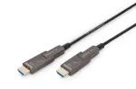 DIGITUS 4K HDMI AOC hibridinis &scaron;viesolaidinis kabelis su nuimamu ki&scaron;tuku, 15 m