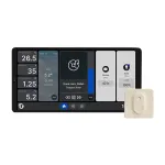 Shelly Wall Display X2 valdymo skydelis, Wi-Fi, Bluetooth, sidabrinis + BLU H&T dramblio kaulo spalvos