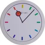 NeXtime 3048 Color Change sieninis laikrodis, &Oslash;28 cm, baltas / įvairiaspalvis