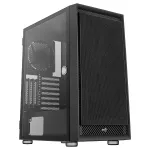 Aerocool Graphite v1 korpusas (Mid Tower), &scaron;one &ndash; grūdinto stiklo skydelis, juodas