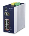 PLANET IGS-10020PT &ndash; valdomas jungiklis &ndash; 8 x 10/100/1000 (PoE) + 2 x Gigabit SFP &ndash; montuojamas ant DIN bėgio arba sienos &ndash; PoE (130 W) &ndash; DC maitinimas