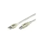 Microconnect USBAB5T USB 2.0 kabelis 5 m USB A &ndash; USB B permatomas