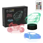 LED automobilio RGB 3D &scaron;viesos dekoras MANTA SNL120RGB &ndash; RGB lempa automobiliams ir motociklams