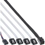 InLine Mini SAS HD kabelis SFF-8643 į 4x SATA + Sideband 0,5 m