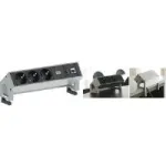Prailginimo blokas Bachmann 3x Schuko 1x CAT6 1x USB3.0 1,5 m