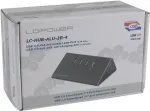 LC Power LC-HUB-ALU-2B-4 USB 3.0 &scaron;akotuvas - 3 x SuperSpeed USB 3.0 + 1 x SuperSpeed USB 3.0 (įkrovimui) - stalinis