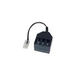 Helos telefono adapteris RJ-11 (ki&scaron;tukas) į TAE-NFN (lizdas) - 10 cm - Juoda