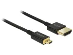 HDMI kabelis DeLOCK HDMI-A / HDMI Micro-D 3 m