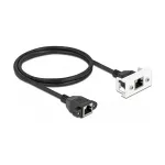 DeLOCK tinklo ilginimo laidas Cat.6A 1 m S/FTP RJ45 juodas
