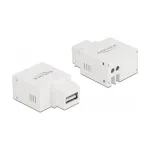 DeLOCK 87791 Keystone modulis USB A tipo įkrovimo prievadas 2.1 A baltas