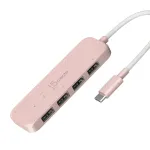 j5create JCH341ER-N ekologi&scaron;kas &scaron;akotuvas i&scaron; USB-C į 4 USB-A lizdus Gen 2, 10 Gbps