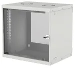 Intellinet 19 colių tinklo spinta &ndash; montuojama ant sienos (Basic), 9U, 560 mm gylio, pilka, plok&scaron;čioje pakuotėje, maks. 50 kg, naudingas gylis 500 mm, stiklinės durelės, 19 colių stovas
