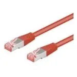 Wentronic Goobay CAT 6 jungiamasis laidas, S/FTP (PiMF), raudonas, 2 m - LSZH halogenų neturintis, varinis (68279)