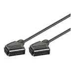 Wentronic Goobay SCART jungiamasis laidas, juodas, 2 m &ndash; SCART ki&scaron;tukas (21 kontaktų) > SCART ki&scaron;tukas (21 kontaktų) (11703)