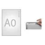 MAUL HEBEL Plakatrahmen standard, DIN A4, Aluminium-Rahmen silbereloxierter Aluminium-Rahmen, UV-stabilisierte Anti-