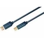 ClickTronic 0,5m USB3.0 A-B ki&scaron;tukas/ki&scaron;tukas mėlynas USB laidas (70090)