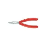 Knipex elektronikos replės, bendras ilgis 115 mm, plok&scaron;čiai platūs nasrai, forma 1, rutulinis galo dangtelis