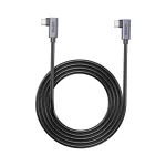 USB-C laidas Unitek C14147ABK01 90&deg;&ndash;90&deg; PD 100W 0,5 m, kampuotas į kampuotą, juodas
