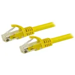 StarTech.com 15 m CAT6 Ethernet kabelis - geltonas CAT 6 Gigabit Ethernet laidas - 250 MHz 100 W PoE RJ45 UTP tinklo / pataisos laidas su apsauga nuo užkliuvimo ir įtempimo mažinimu, individualiai i&scaron;bandytas
