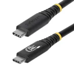 StarTech.com 2 m USB4 laidas, 20 Gbps, USB-IF sertifikuotas USB-C, 240 W PD EPR, 4K 120 Hz DP 1.4, TPE apvalkalas, juodas