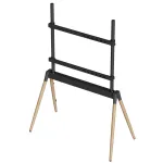 Gembird TVS-86F-01-BK TV stovas ant grindų 55-86 colių, juoda/medis