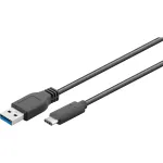 Wentronic Goobay USB 3.0 SuperSpeed laidas USB-C&trade;, juodas, 2 m - USB 3.0 ki&scaron;tukas (A tipas) > USB-C ki&scaron;tukas (71221)