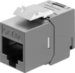Goobay Keystone modulis RJ45 CAT 6A, STP, Slim & Short, įžeminimo gnybtas (77942)