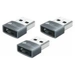 Good Connections USB 2.0 Adapter Type-A Male to USB-C Female, Aluminium Housing, Grey, Set of 3 (USB-AD203-3)
