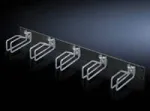 Rittal 7257.105 Kabelių valdymo panelė, juoda, plieninė, 2U, 19 colių, 482,6 mm