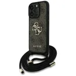 Guess 4G Big Logo Cord Strap Crossbody Case, skirta Apple iPhone 16 Pro &ndash; ruda