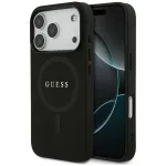 Guess Saffiano Classic Logo MagSafe Case, skirtas iPhone 17 Pro, juoda
