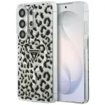 Guess IML Leopard Print Triangle MagSafe dėklas, skirtas Samsung Galaxy S26 Ultra (juodas)