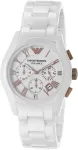 ARMANI AR1416 Vyrų Keraminis Chronografas 42mm Juodas