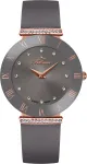 BELLEVUE Women's E111 Quartz Watch 33mm Stainless Steel Case Black Leather Band