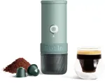 OUTIN ne&scaron;iojamas elektrinis kavos aparatas Mino Canyon Green 20 Bar 80ml USB-C