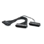 GEMBIRD CC-PSU24-01 24 kontaktų ATX maitinimo ilginimo laidas, ki&scaron;tukas į lizdą, 30 cm, juodas