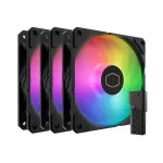 Cooler Master SickleFlow Edge 120 ARGB 3-in-1 trijų juodų ventiliatorių rinkinys, 120 mm, MFX-B2DN-253P2-R2