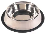 Trixie 24854 nerūdijančio plieno &scaron;uns/katės dubuo su guminiu pagrindu, 1,8 l, 20 cm