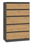 Topeshop M5 ANTRACYT/ARTISAN komoda, antracito/Artisan