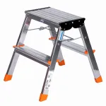 Krause Treppy 130020 sidabriniai dvipusiai sulankstomi laipteliai, 2x2 pakopos