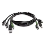 StarTech.com 1,8 m dvigubas HDMI KVM kabelis, USB 2.0, 3,5 mm garso jungtis, atitinka TAA (SK2HDMMKVM06-TAA)
