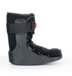 REH O-1183/XL Trumpas oro vaik&scaron;čiojimo batas &ndash; pneumatinis čiurnos ir pėdos imobilizatorius, siūbuojantis padas, juoda/pilka, XL dydis
